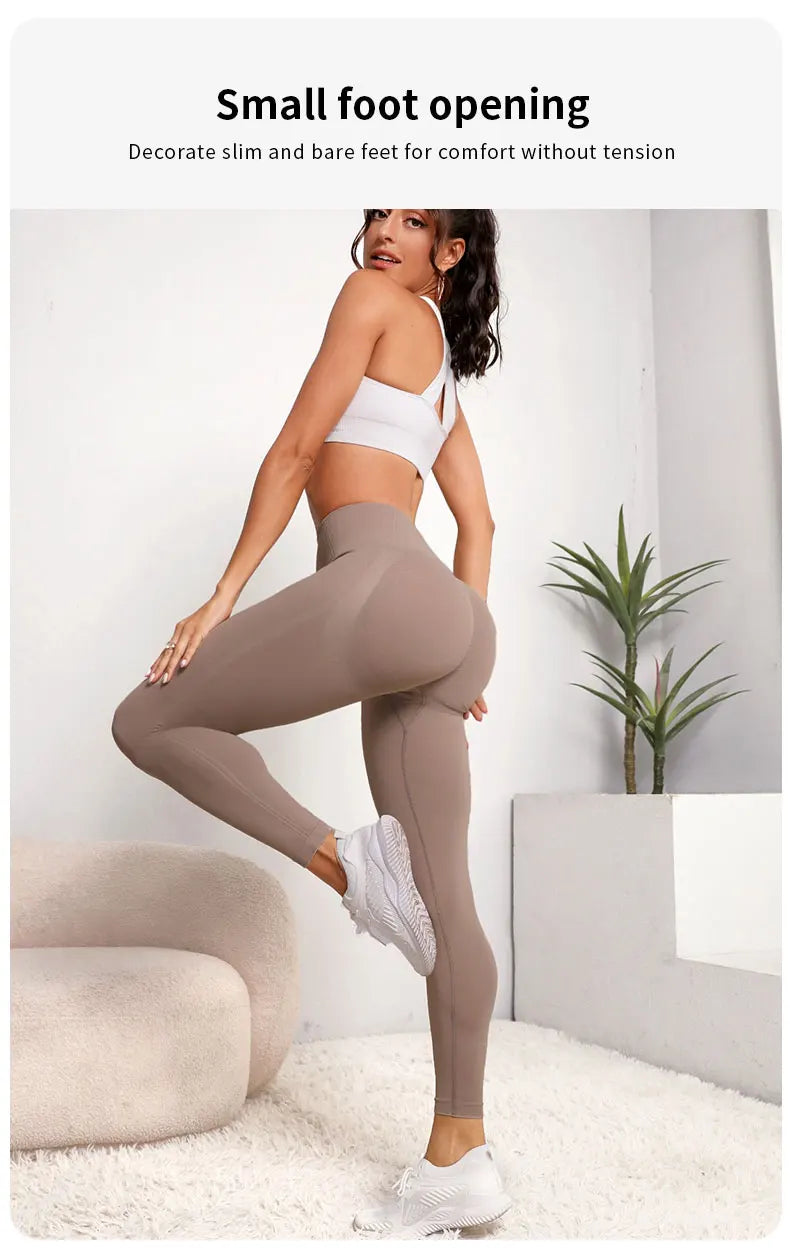 Women's Seamless Hip-Lifting Yoga Leggings | High Waist Push Up Sports Tights