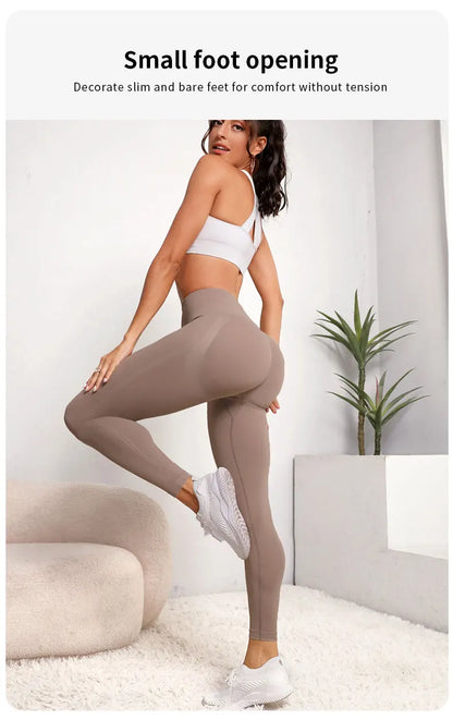 Women's Seamless Hip-Lifting Yoga Leggings | High Waist Push Up Sports Tights