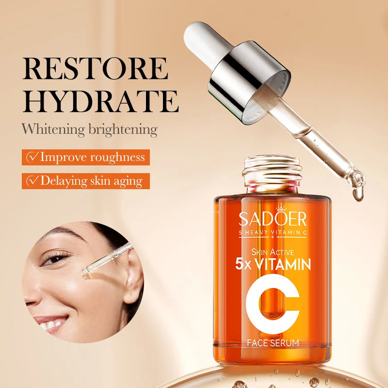 Sadoer Vitamin C Whitening Face Serum for Facial Moisturizing Anti Wrinkles
