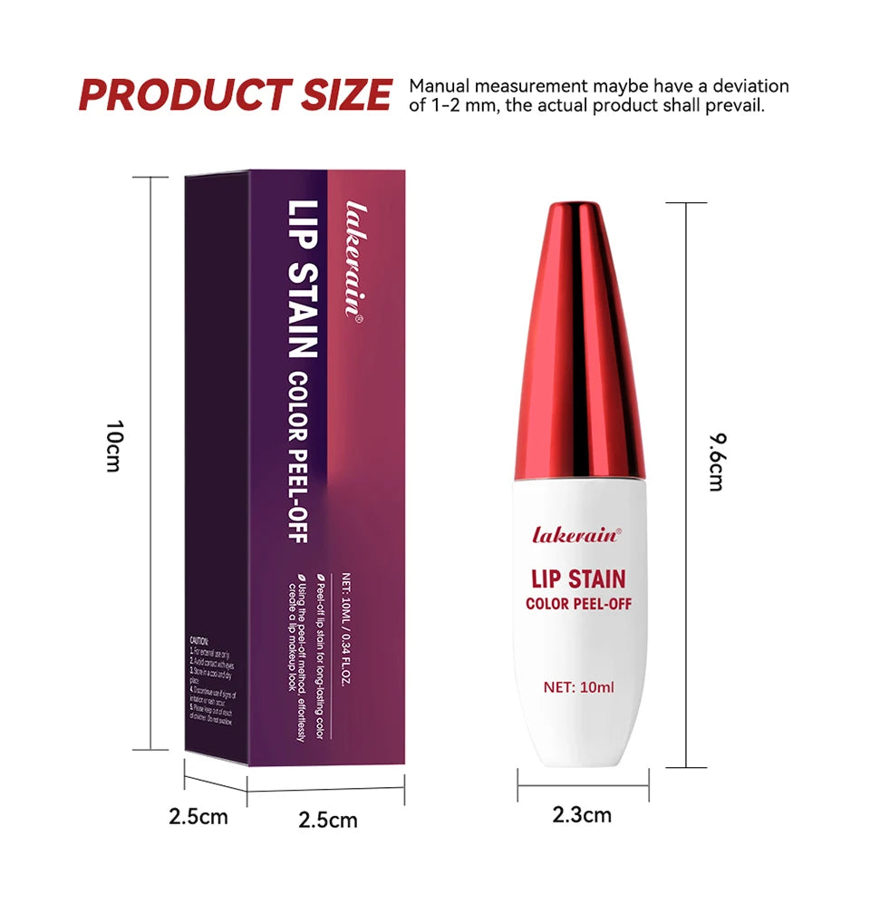 Peel Off Rose Pink Lip Gloss Matte Outline Contour Tattoo Lip Stain Waterproof