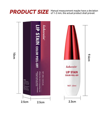 Peel Off Rose Pink Lip Gloss Matte Outline Contour Tattoo Lip Stain Waterproof