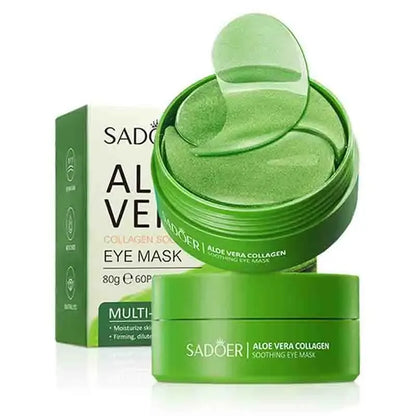 60pcs Aloe Vera Collagen Eye Mask Anti Dark Circles Eyes Bags Moisturizing