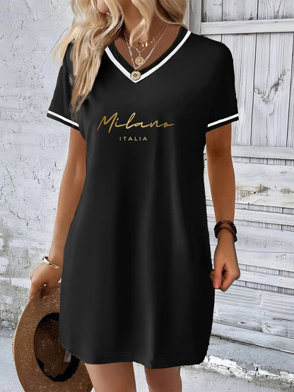 V-Neck Casual Summer Dress
