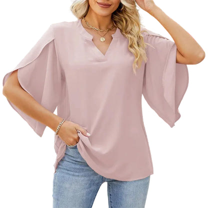 Loose Fit V-Neck Blouse