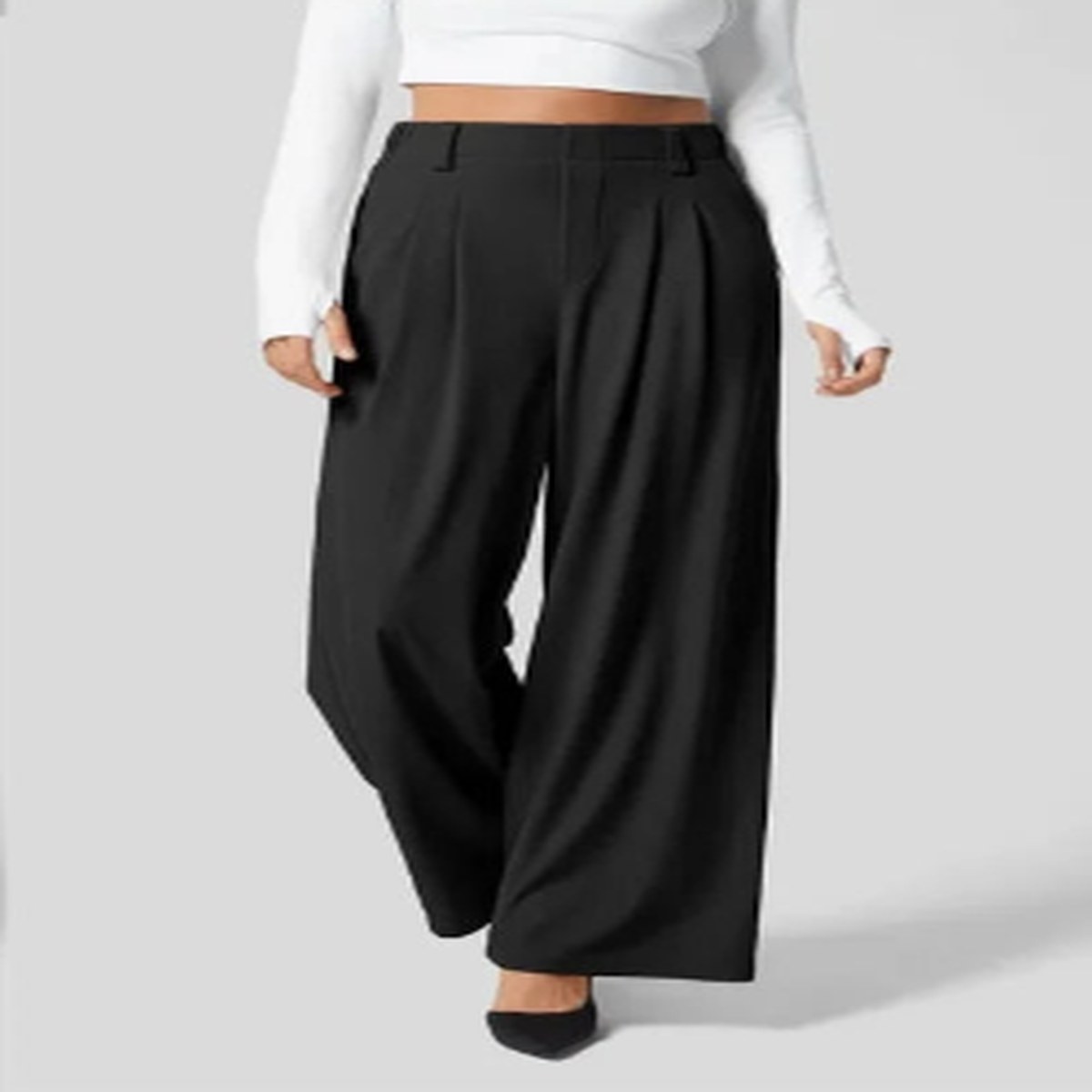 Trendy Fashion Ladies Straight Cargo Trouser Casual Street Wear High
