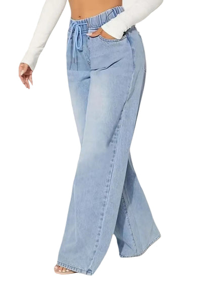 Women Casual Fashion High-waisted Denim Pants