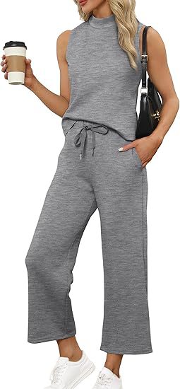 Sleeveless Top Wide Leg Cropped Pants