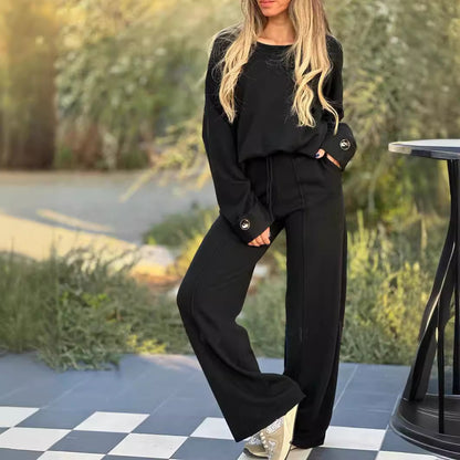 Casual Set Solid Color Long