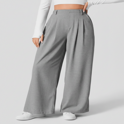 Trendy Fashion Ladies Straight Cargo Trouser Casual Street Wear High